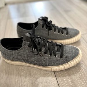 John varvatos canvass grey men’s shoe size 9.5